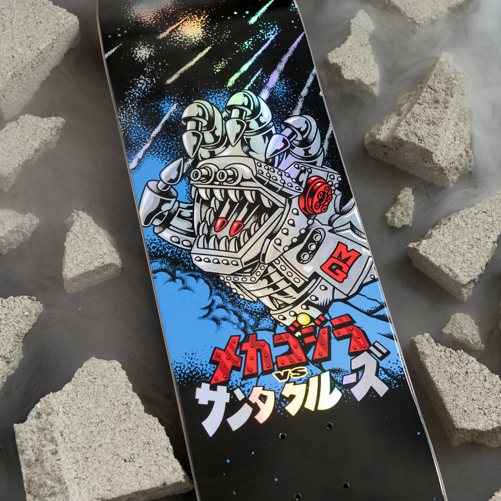 8.00in Godzilla Mecha Hand Santa Cruz Skateboard Deck