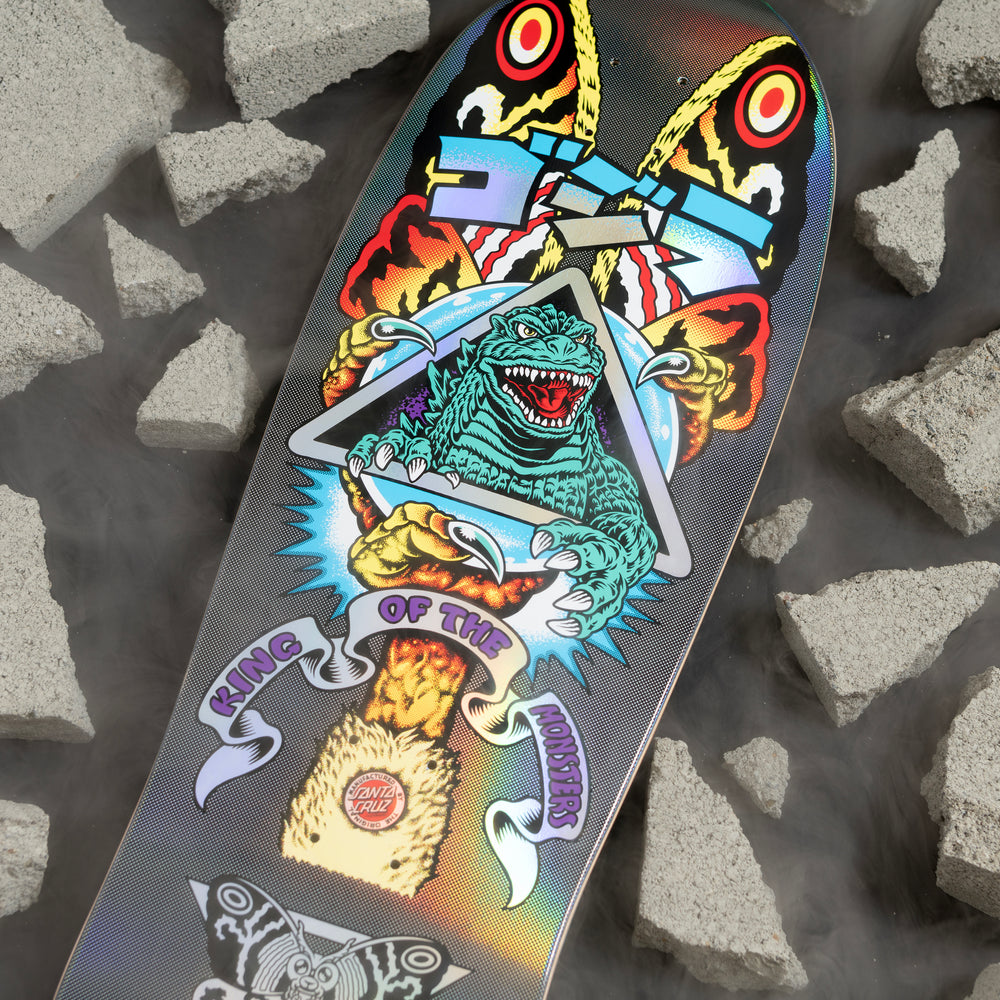 10.538in Godzilla Mothra Natas Santa Cruz Skateboard Deck