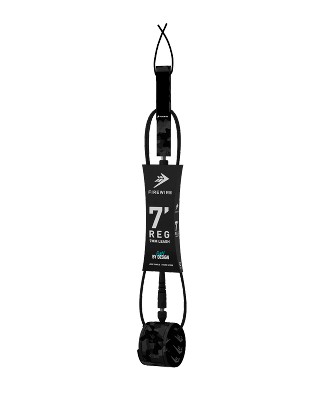 Firewire All Day 7mm Regular Leash- 7'0 Black Camo