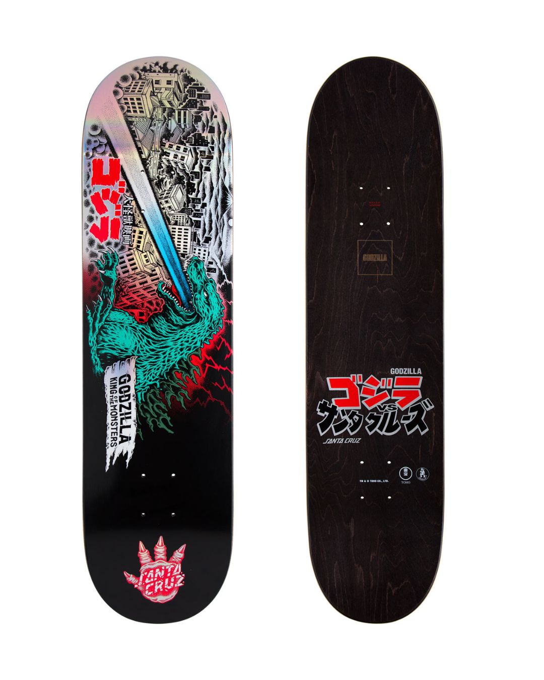 8.25 in Godzilla O'Brien Reaper Santa Cruz Skateboard Deck