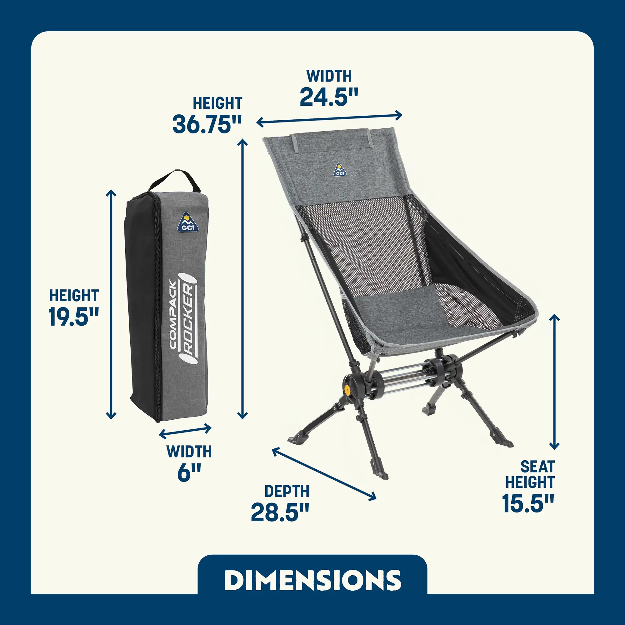 GCI Outdoor ComPack Rocker™ Chair