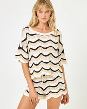 L*Space Women's Make Waves Knit Short - Costa Nova Waves