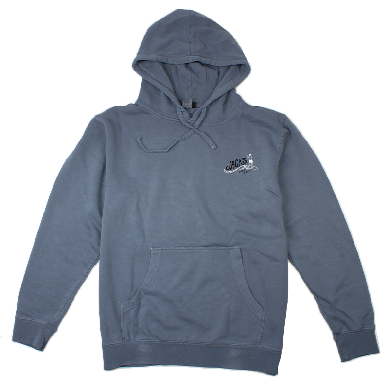 Jack's Surfboards Men's Bobber Pigment Dyed Pullover Hoodie - Slate Blue