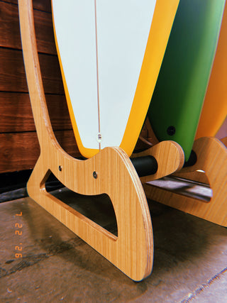 4 Board Vertical Surfboard Timber Wood Stand