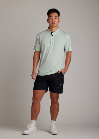 Galactic walk golf shorts featuring ultra-lightweight, four-way stretch fabric for athletic performance.