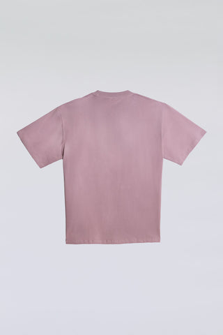 Lilac oversized tee crafted from soft, breathable fabric, perfect for laid-back casual wear.