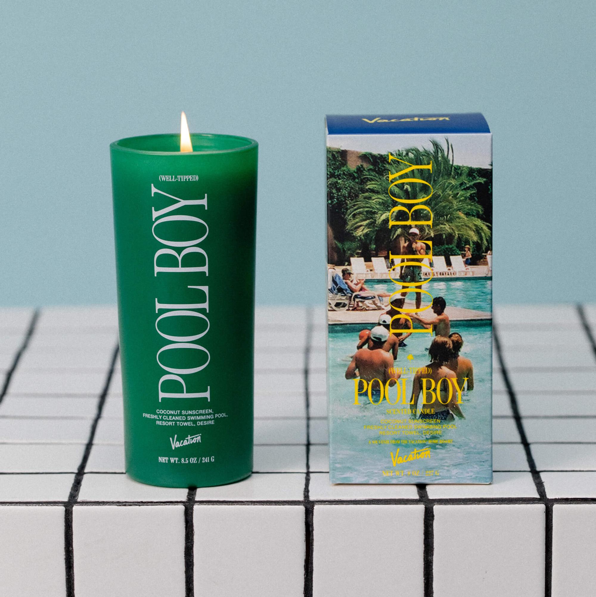 Vacation Well-Tipped Pool Boy Candle