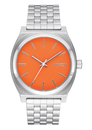 Nixon Time Teller Watch - Silver/Mandarin
