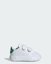 Adidas Kids Advantage Shoe - Cloud White/Cloud White/Green