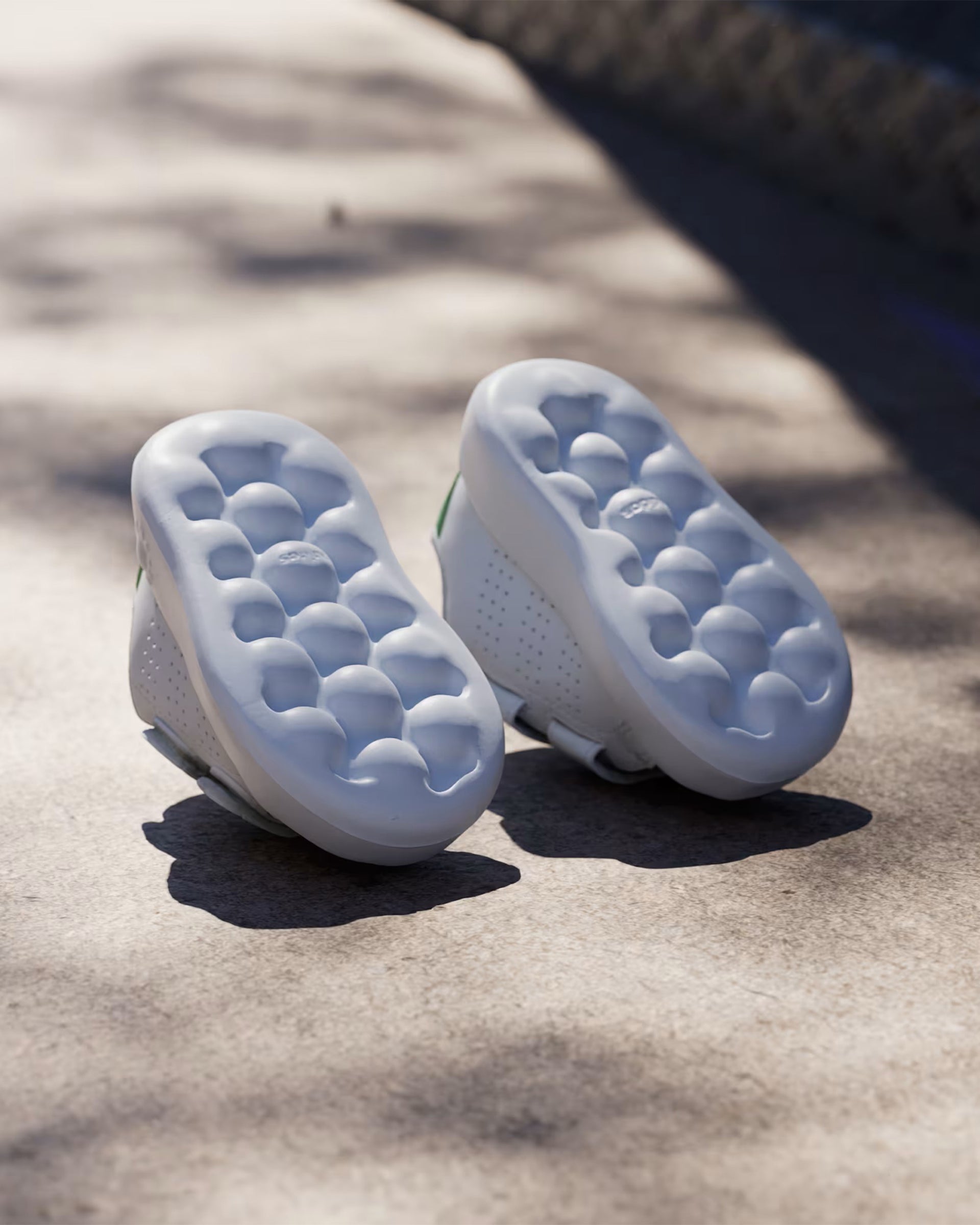 Adidas Kids Advantage Shoe - Cloud White/Cloud White/Green