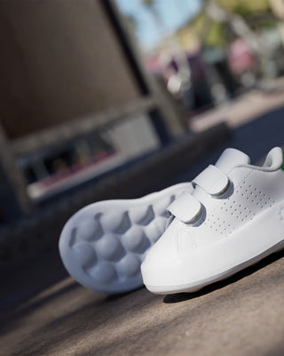 Adidas Kids Advantage Shoe - Cloud White/Cloud White/Green