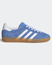 Adidas Women's Gazelle Indoor Shoes - Blue Fusion/Cloud White/Gold Metallic