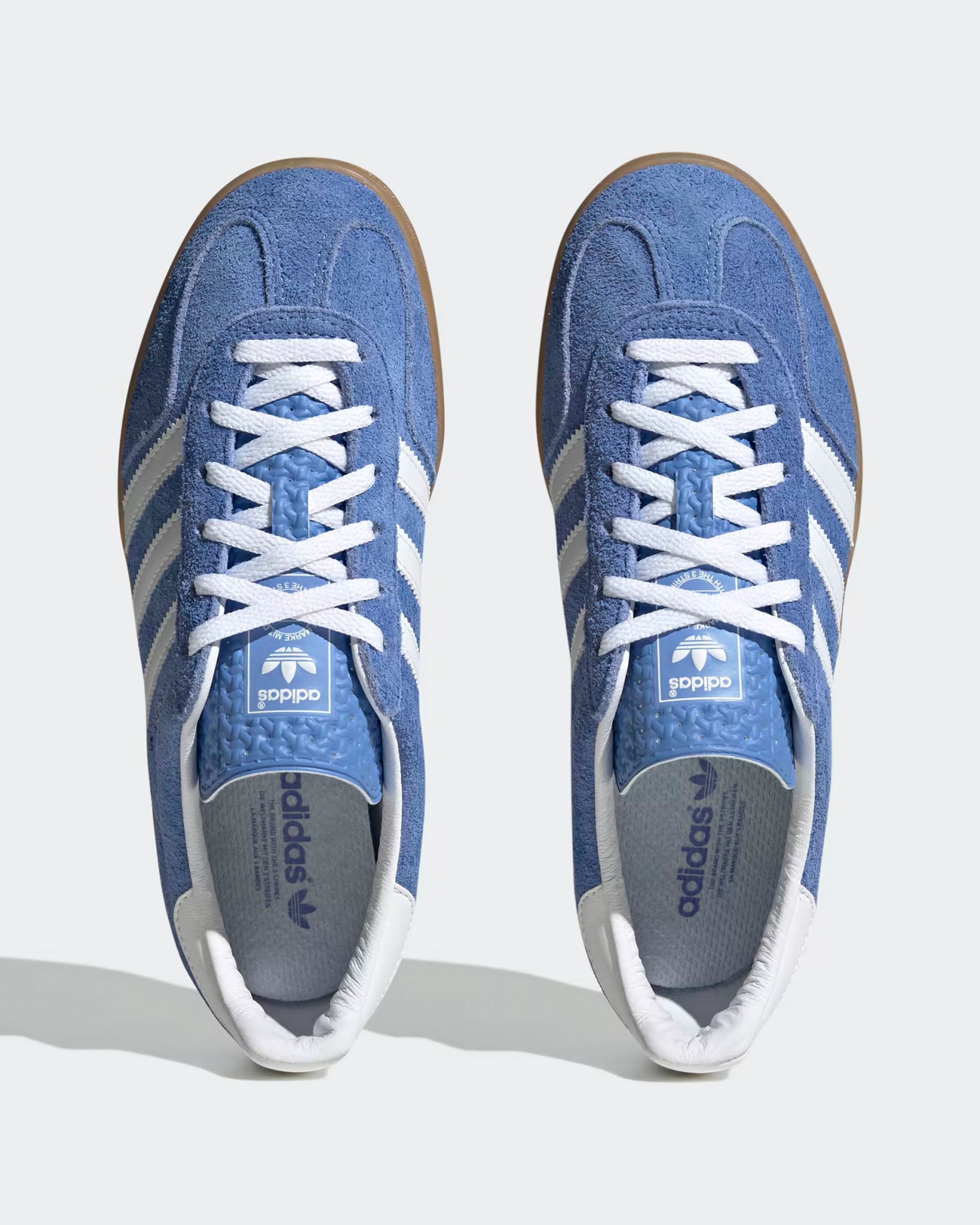 Adidas Women's Gazelle Indoor Shoes - Blue Fusion/Cloud White/Gold Metallic