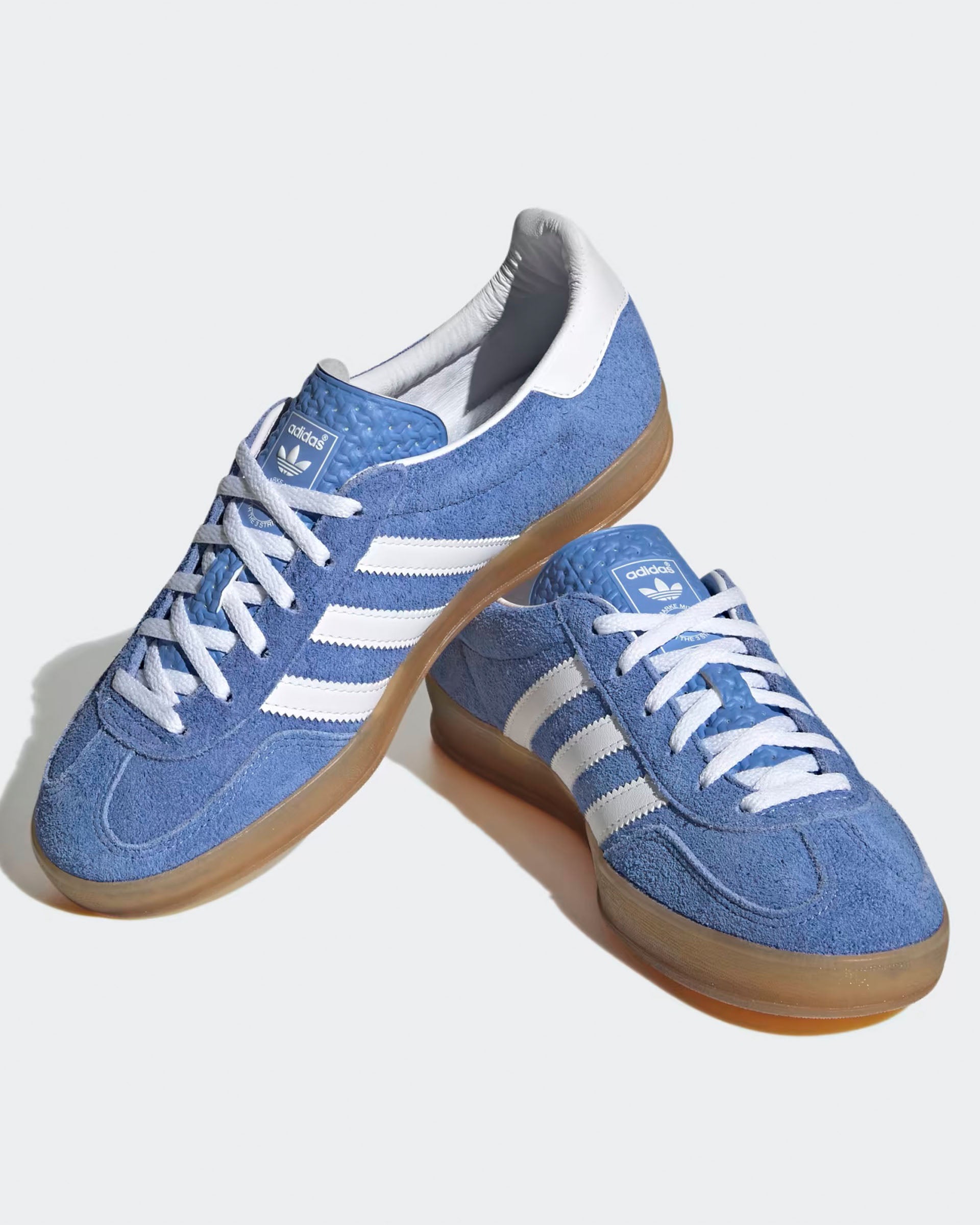 Adidas Women's Gazelle Indoor Shoes - Blue Fusion/Cloud White/Gold Metallic