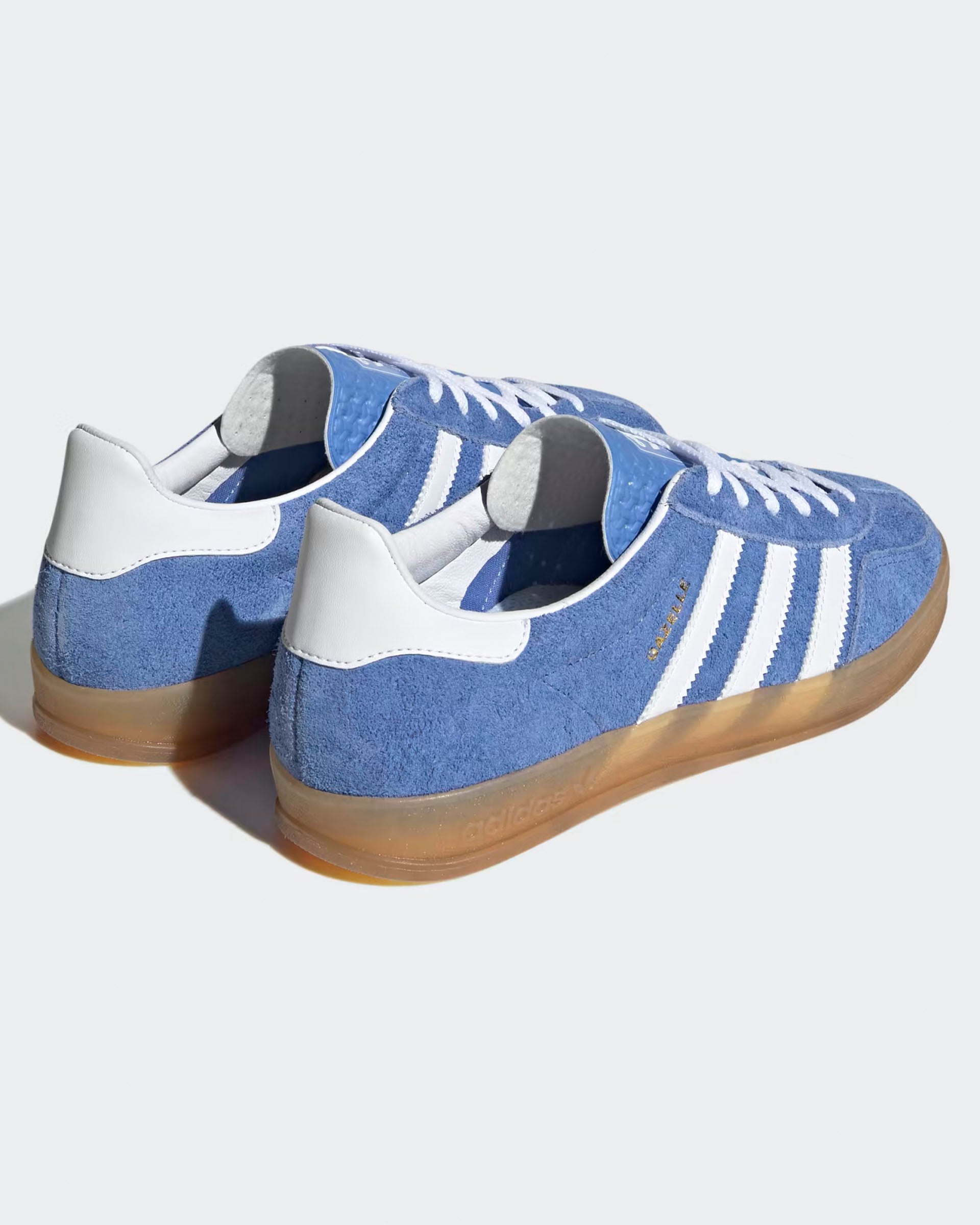 Adidas Women's Gazelle Indoor Shoes - Blue Fusion/Cloud White/Gold Metallic