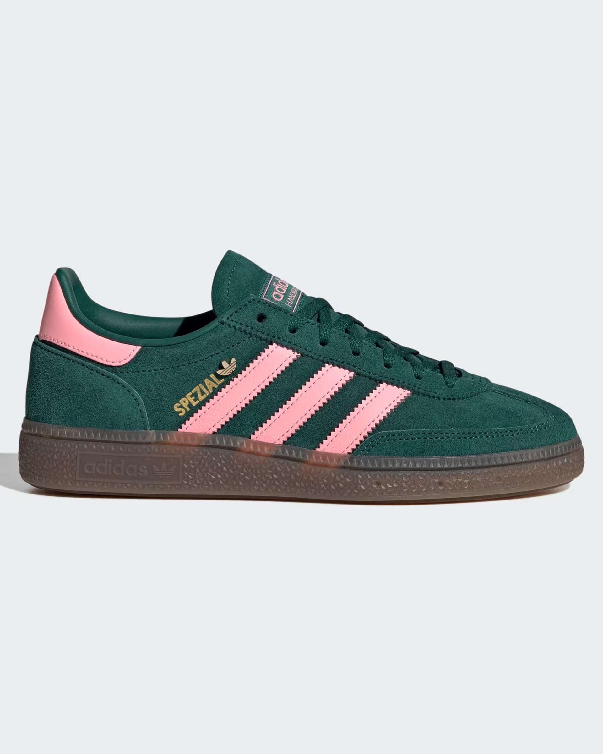 Adidas Women's Handball Spezial Shoes - Collegiate Green/Pink Spark/Gold Metallic