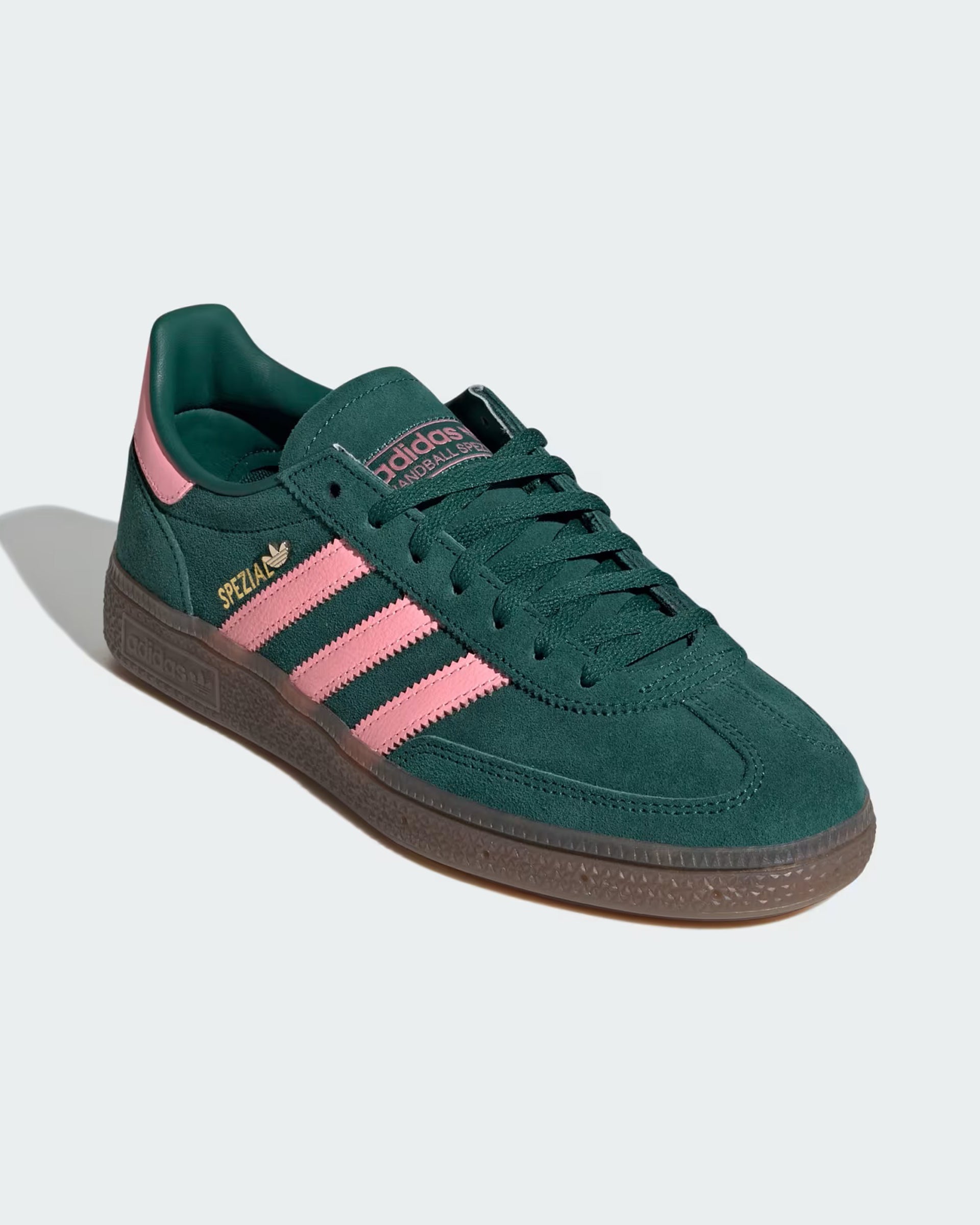 Adidas Women's Handball Spezial Shoes - Collegiate Green/Pink Spark/Gold Metallic