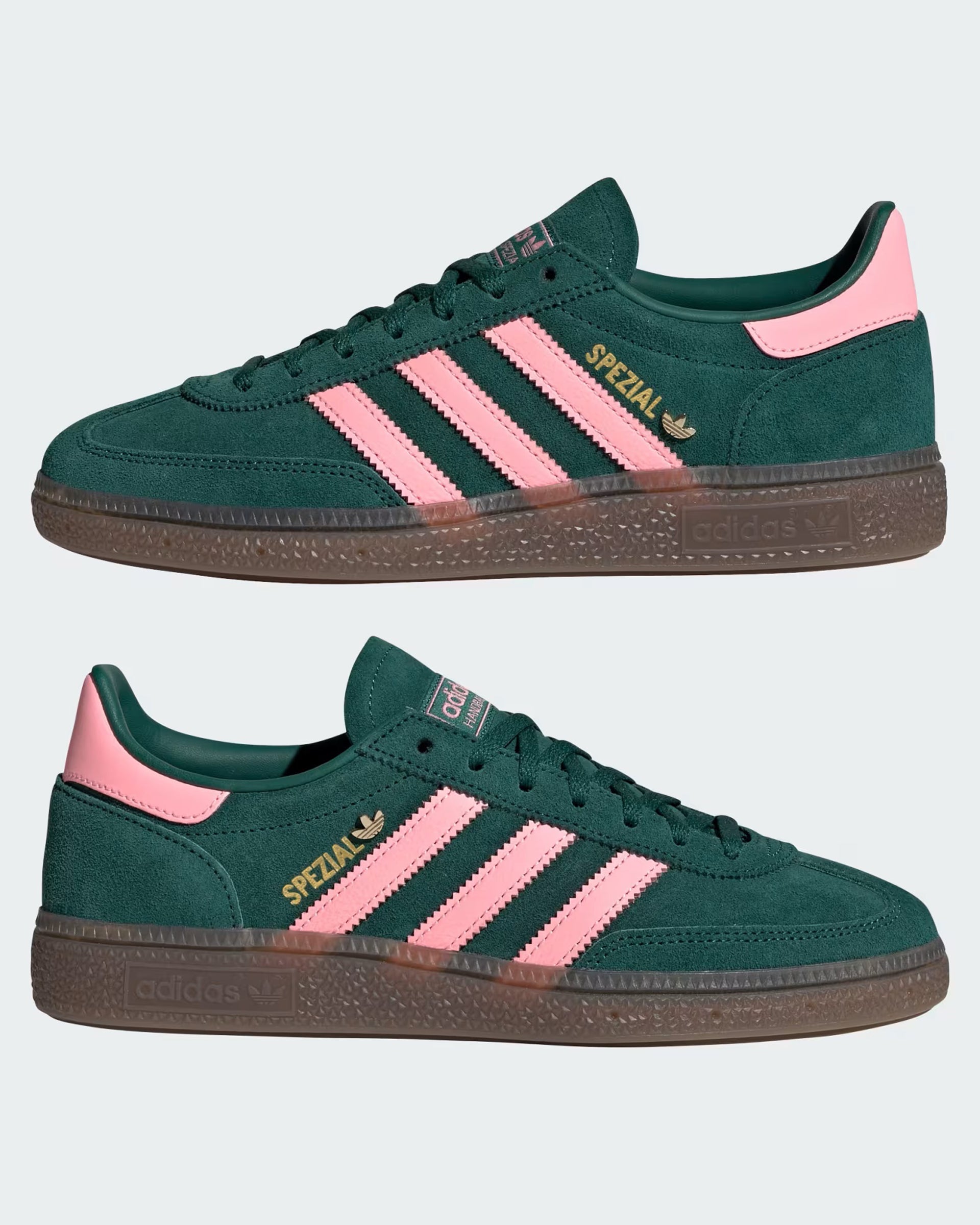 Adidas Women's Handball Spezial Shoes - Collegiate Green/Pink Spark/Gold Metallic