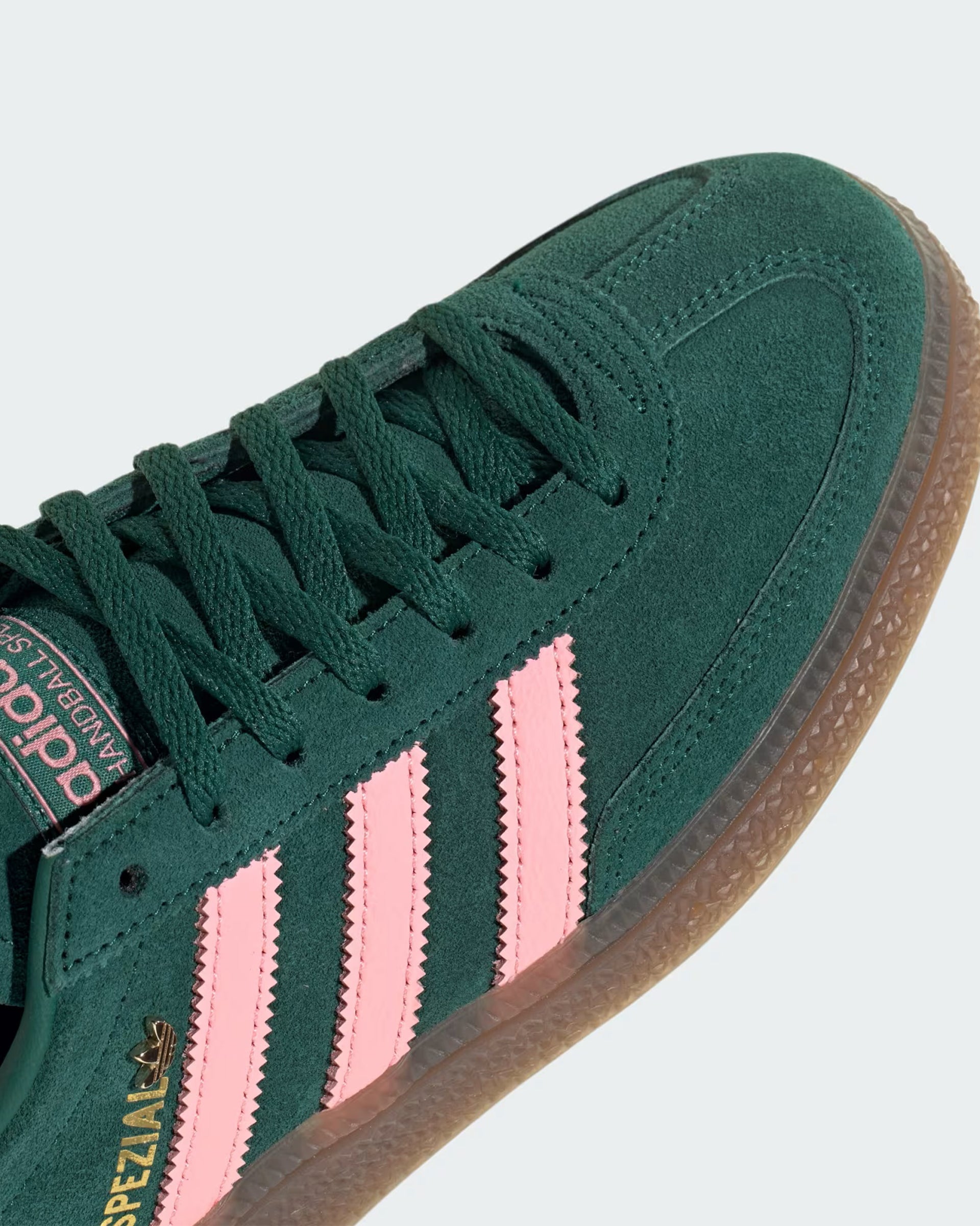Adidas Women's Handball Spezial Shoes - Collegiate Green/Pink Spark/Gold Metallic