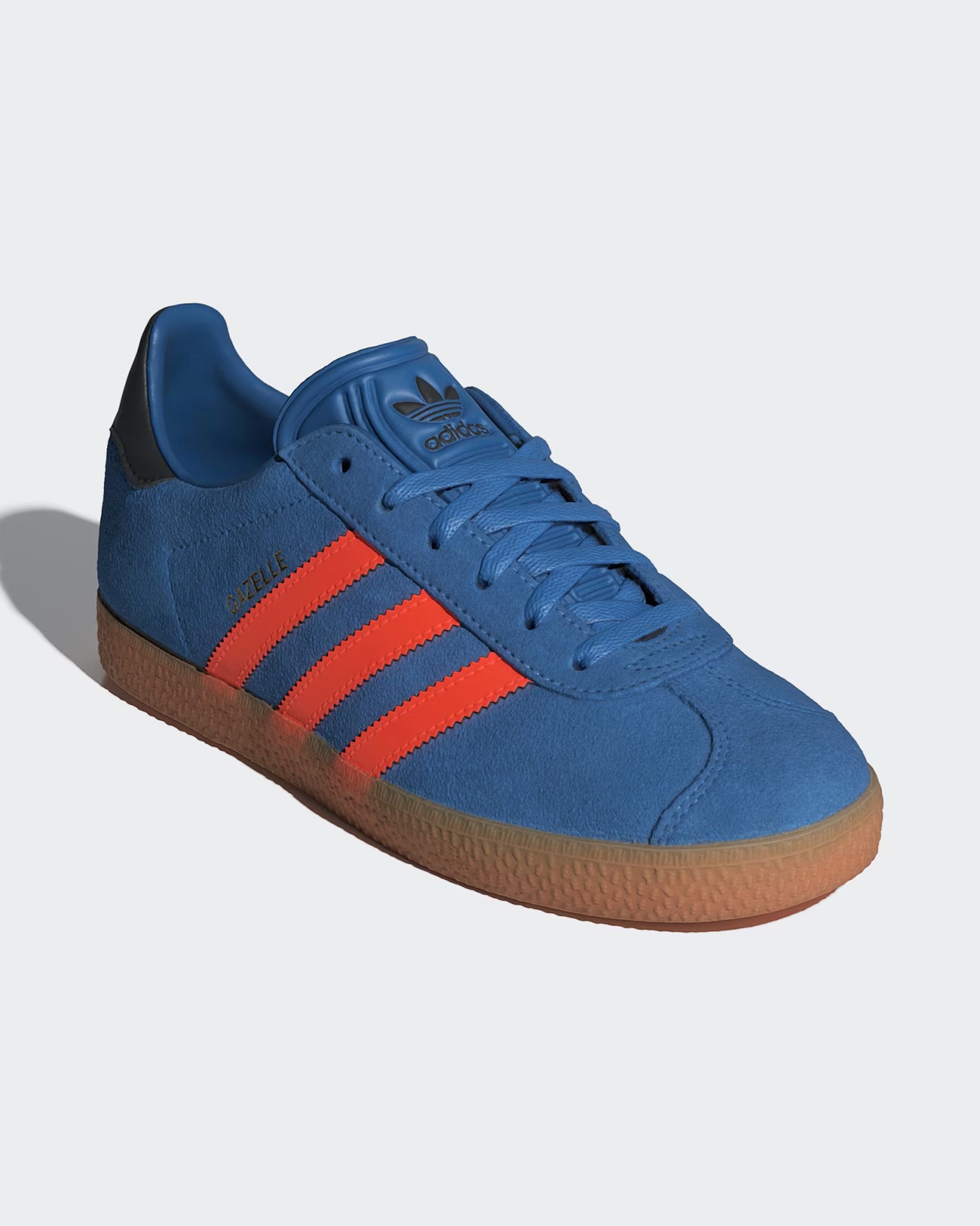 Adidas Kids (8-16) Gazelle Shoes - Focus Blue/Solar Orange/Core Black