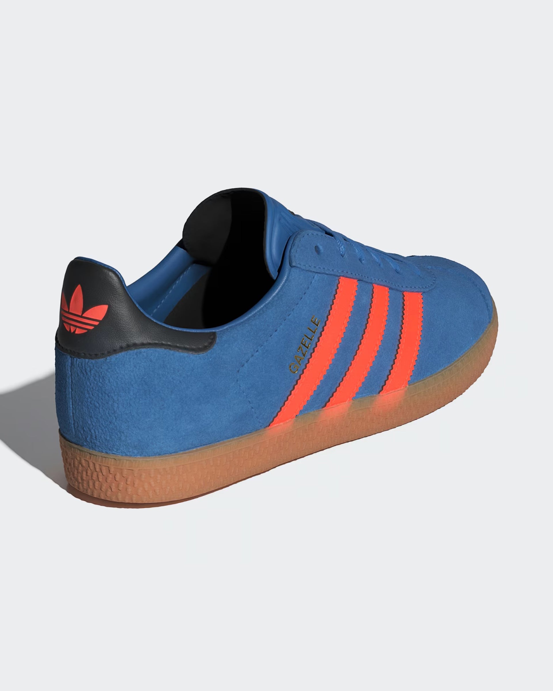 Adidas Kids (8-16) Gazelle Shoes - Focus Blue/Solar Orange/Core Black
