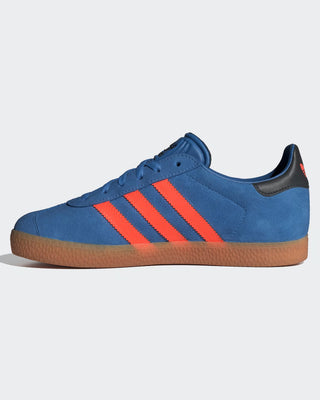 Adidas Kids (8-16) Gazelle Shoes - Focus Blue/Solar Orange/Core Black