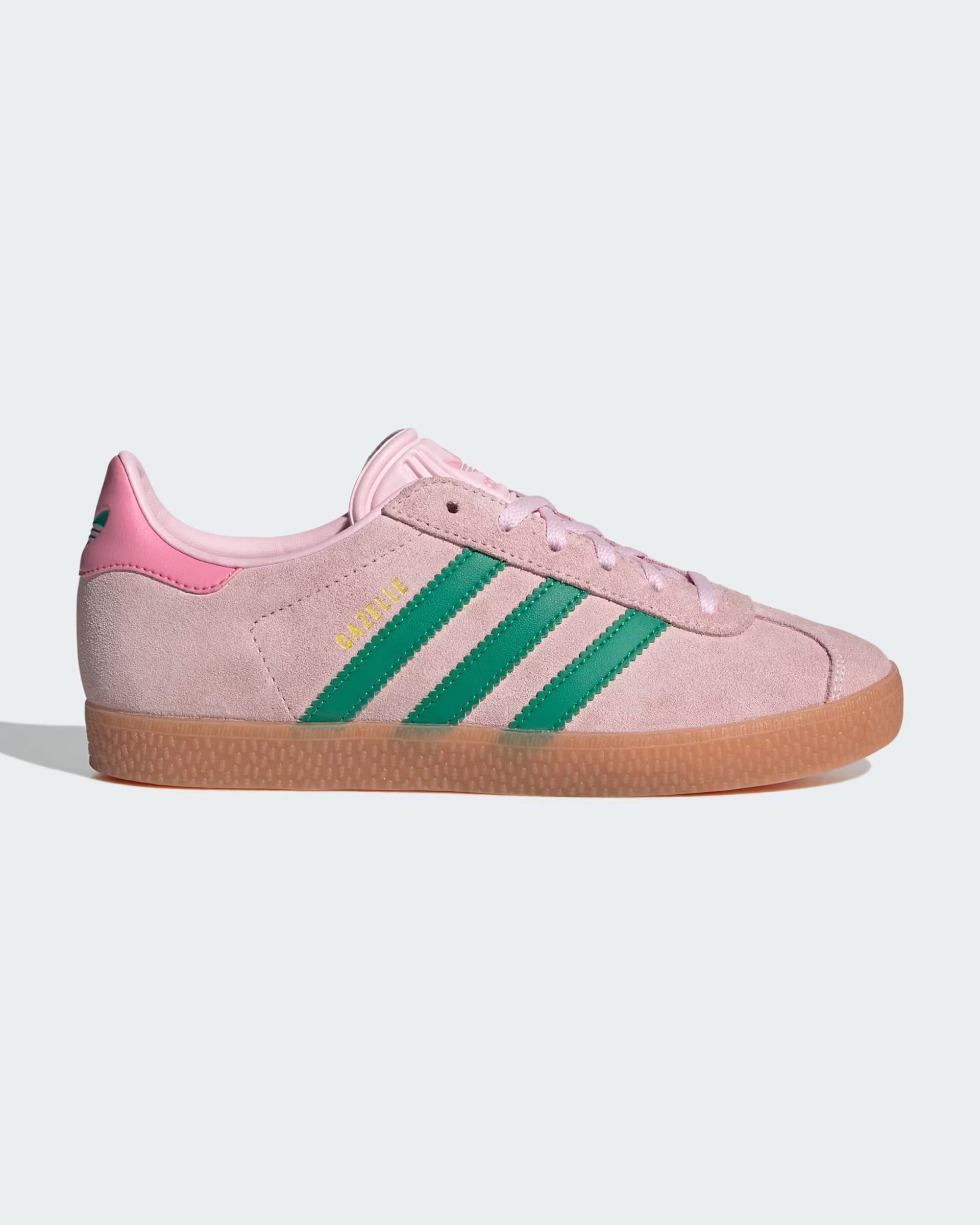 Kids (8-16) Gazelle Shoes - Clear Pink/Court Green/Bliss Pink