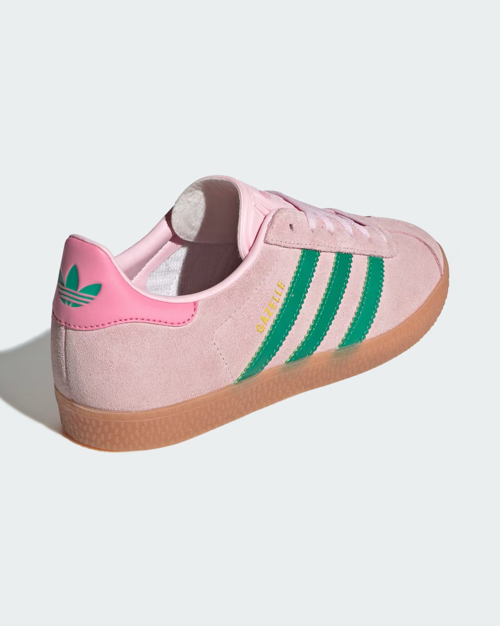 Kids (8-16) Gazelle Shoes - Clear Pink/Court Green/Bliss Pink