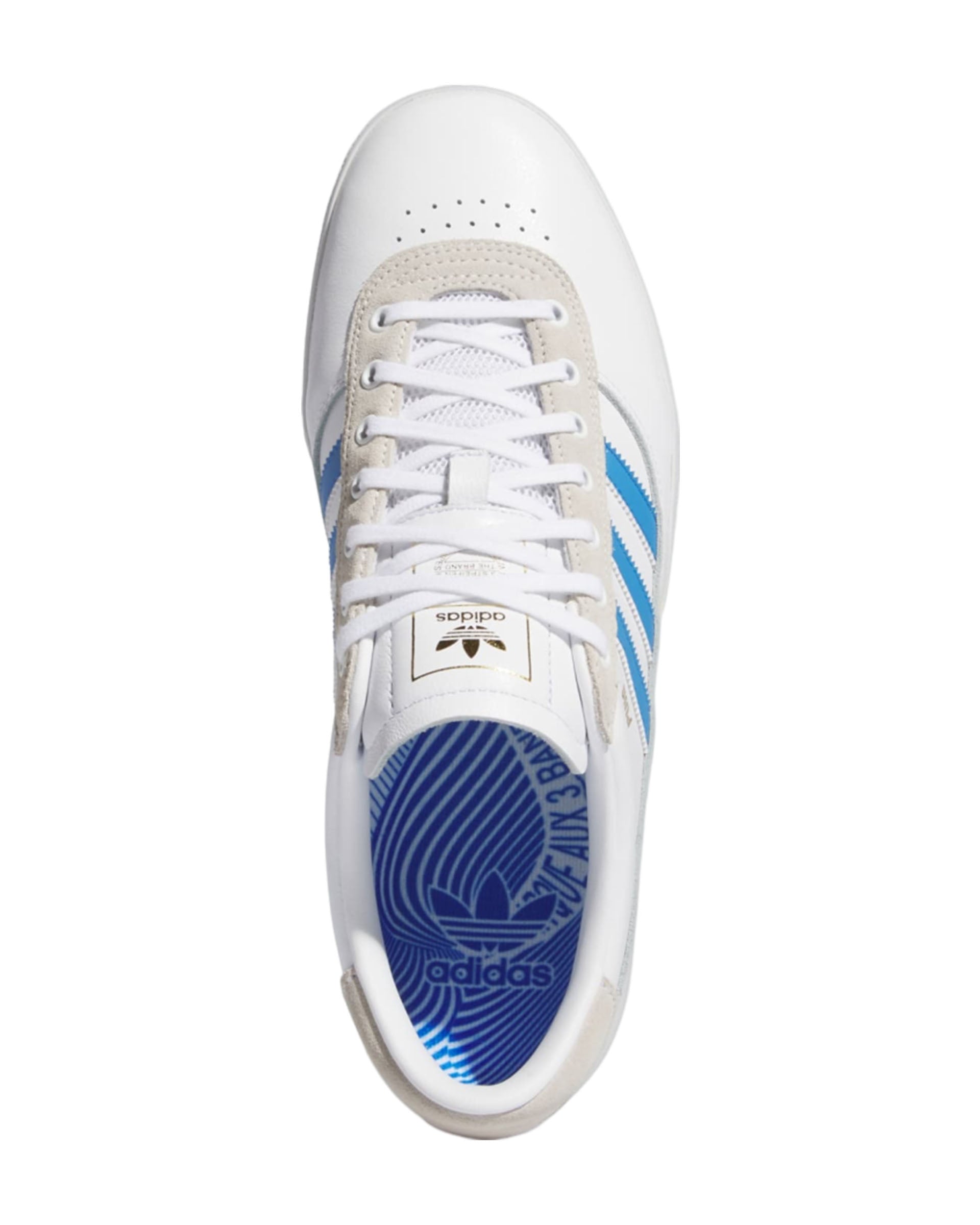 Adidas Puig Indoor Shoes - Cloud White/Blue Bird/Gold Metallic
