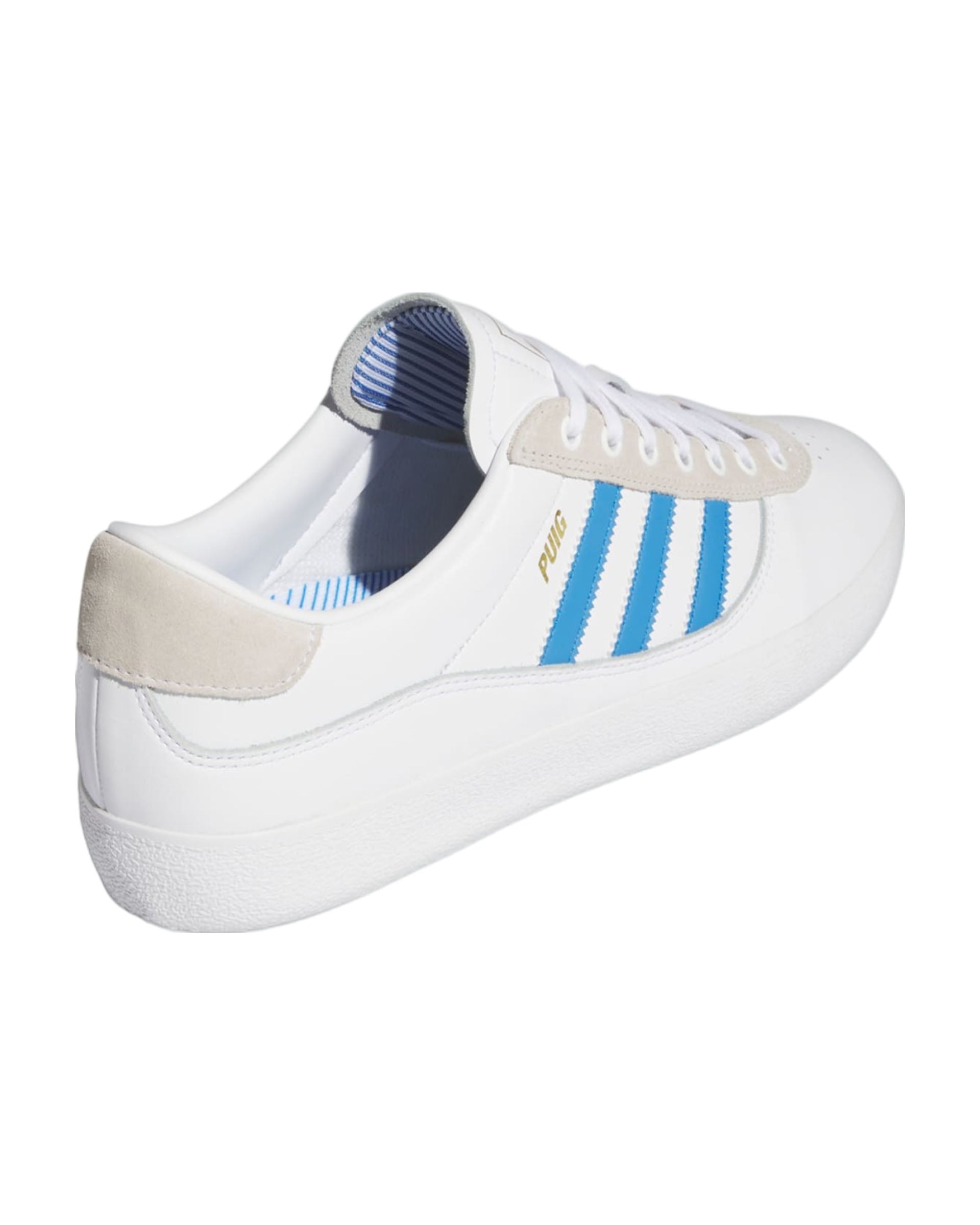 Adidas Puig Indoor Shoes - Cloud White/Blue Bird/Gold Metallic