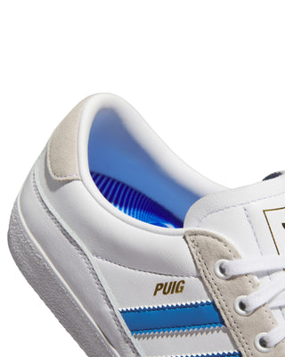 Adidas Puig Indoor Shoes - Cloud White/Blue Bird/Gold Metallic