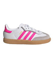 Toddler Samba OG Comfort Closure Elastic Lace Shoe - Cloud White/Lucid Pink/Gum