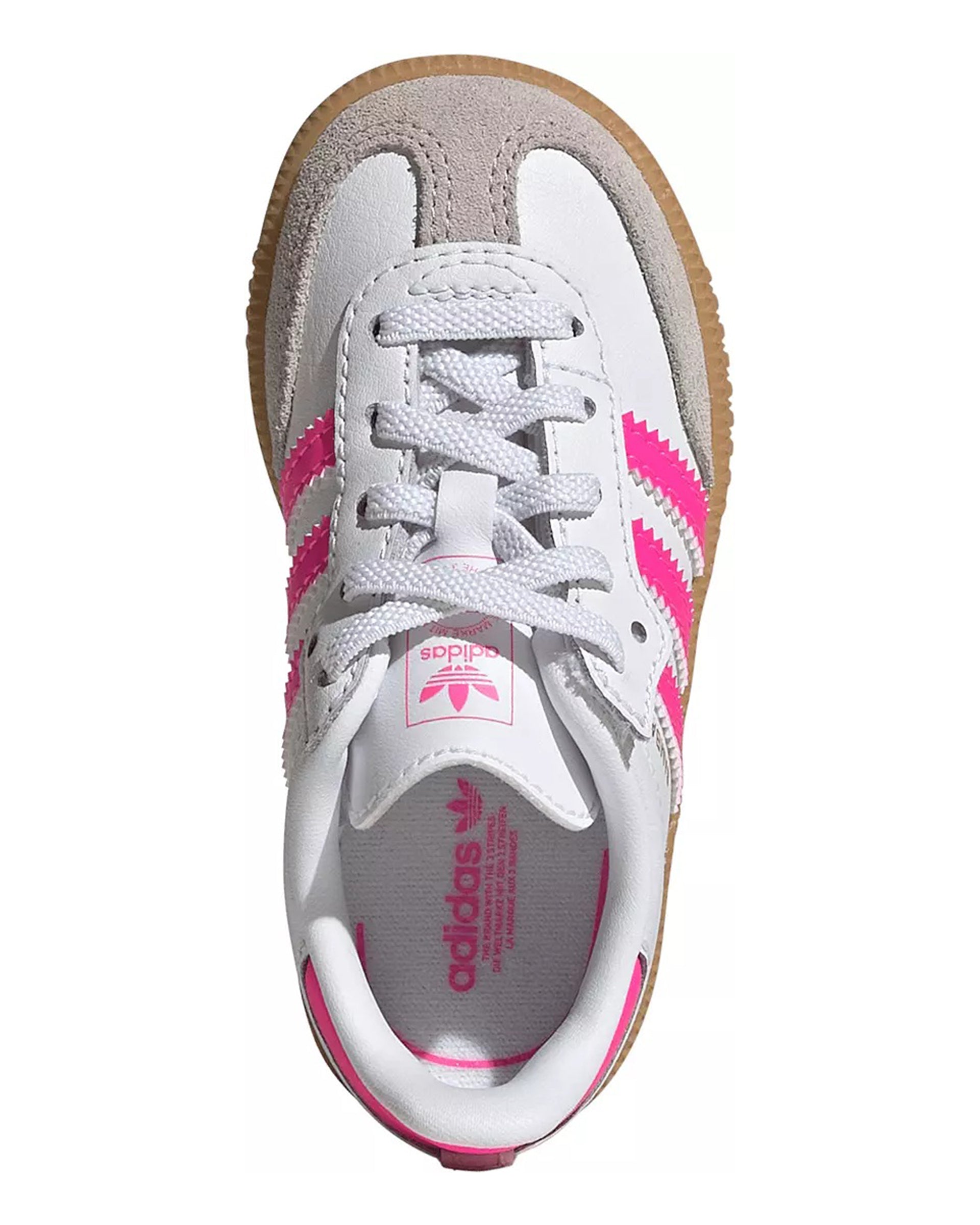 Toddler Samba OG Comfort Closure Elastic Lace Shoe - Cloud White/Lucid Pink/Gum