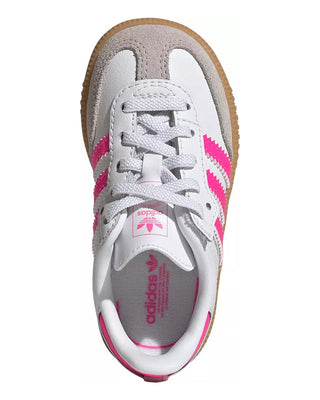 Toddler Samba OG Comfort Closure Elastic Lace Shoe - Cloud White/Lucid Pink/Gum