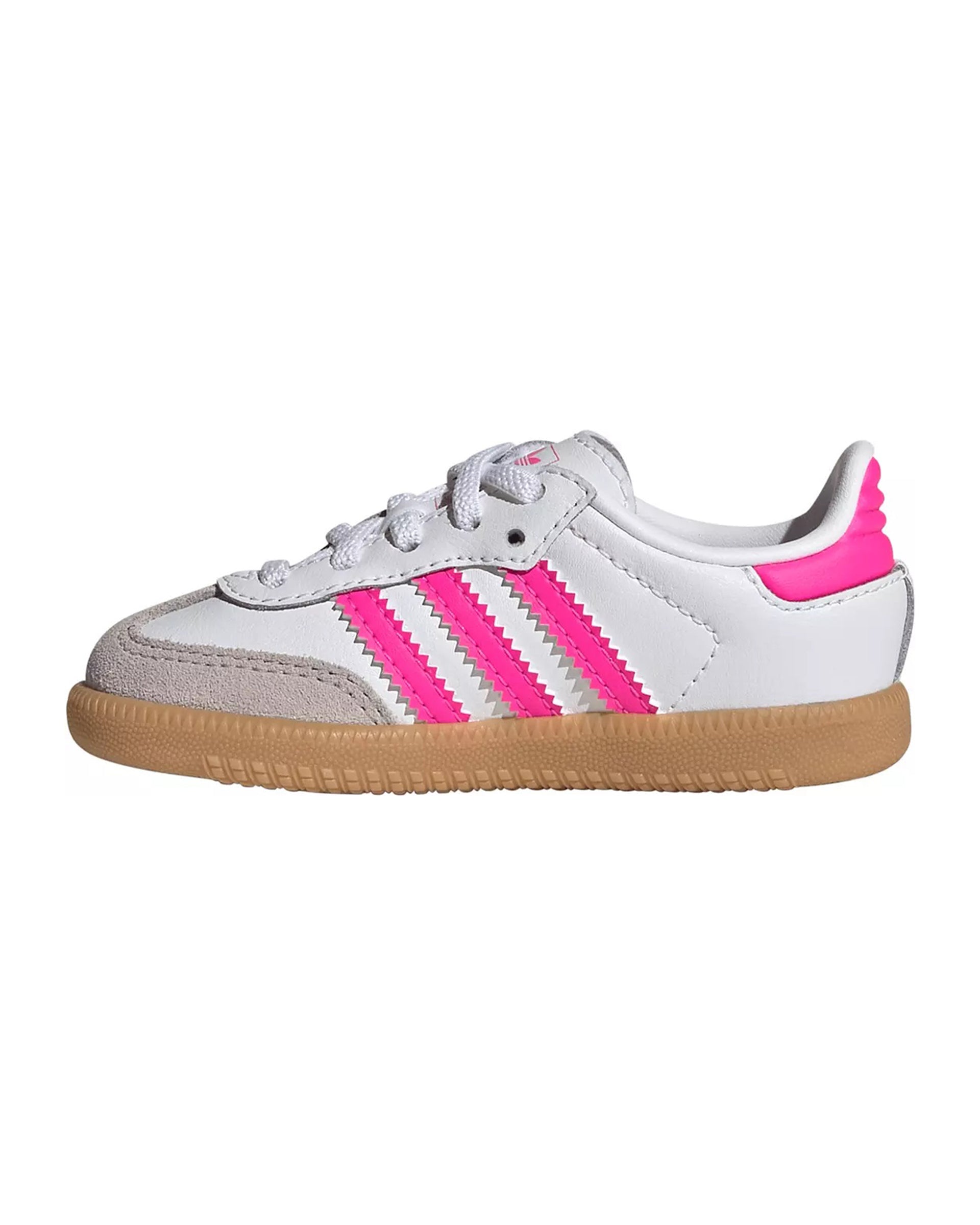 Toddler Samba OG Comfort Closure Elastic Lace Shoe - Cloud White/Lucid Pink/Gum