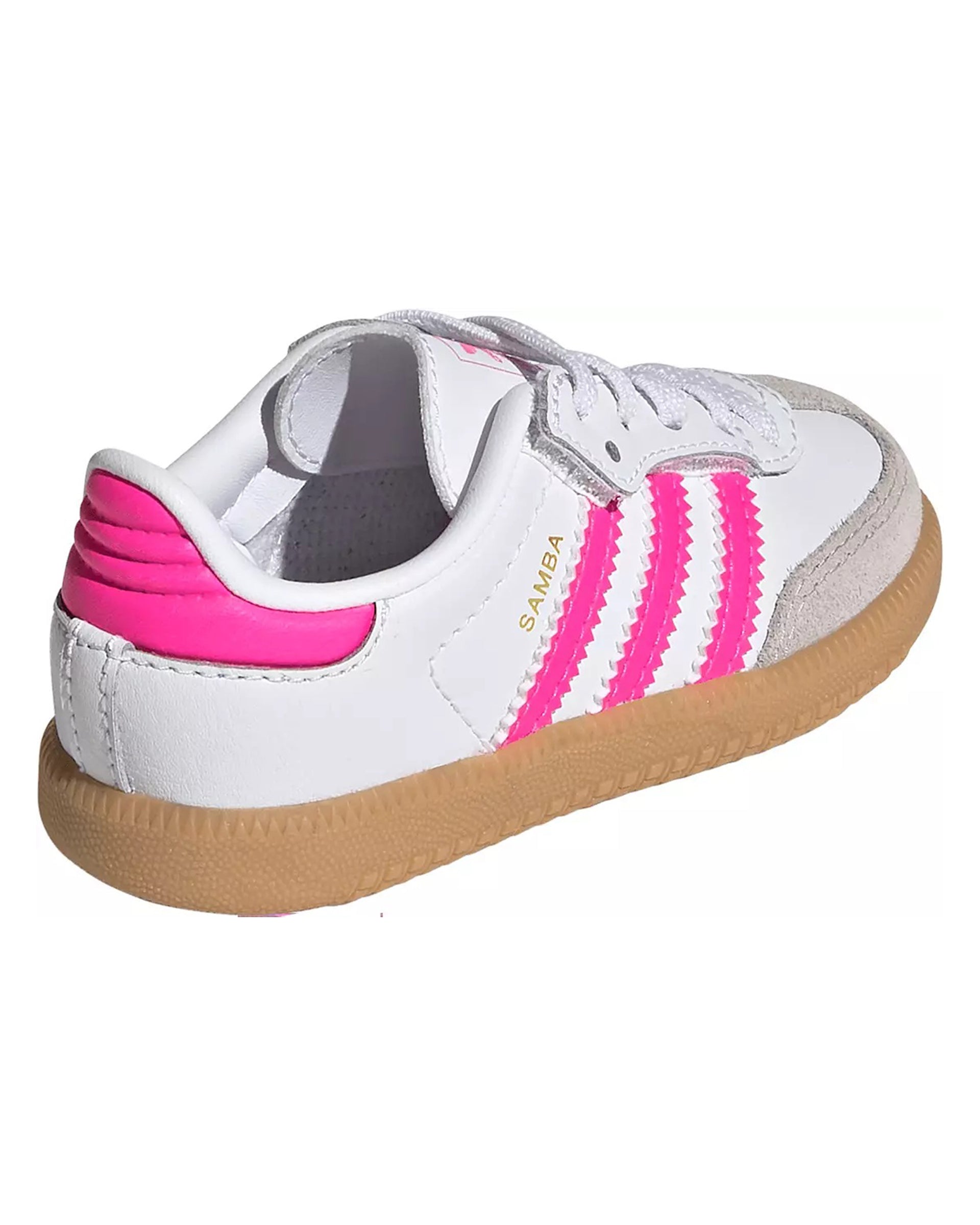 Toddler Samba OG Comfort Closure Elastic Lace Shoe - Cloud White/Lucid Pink/Gum