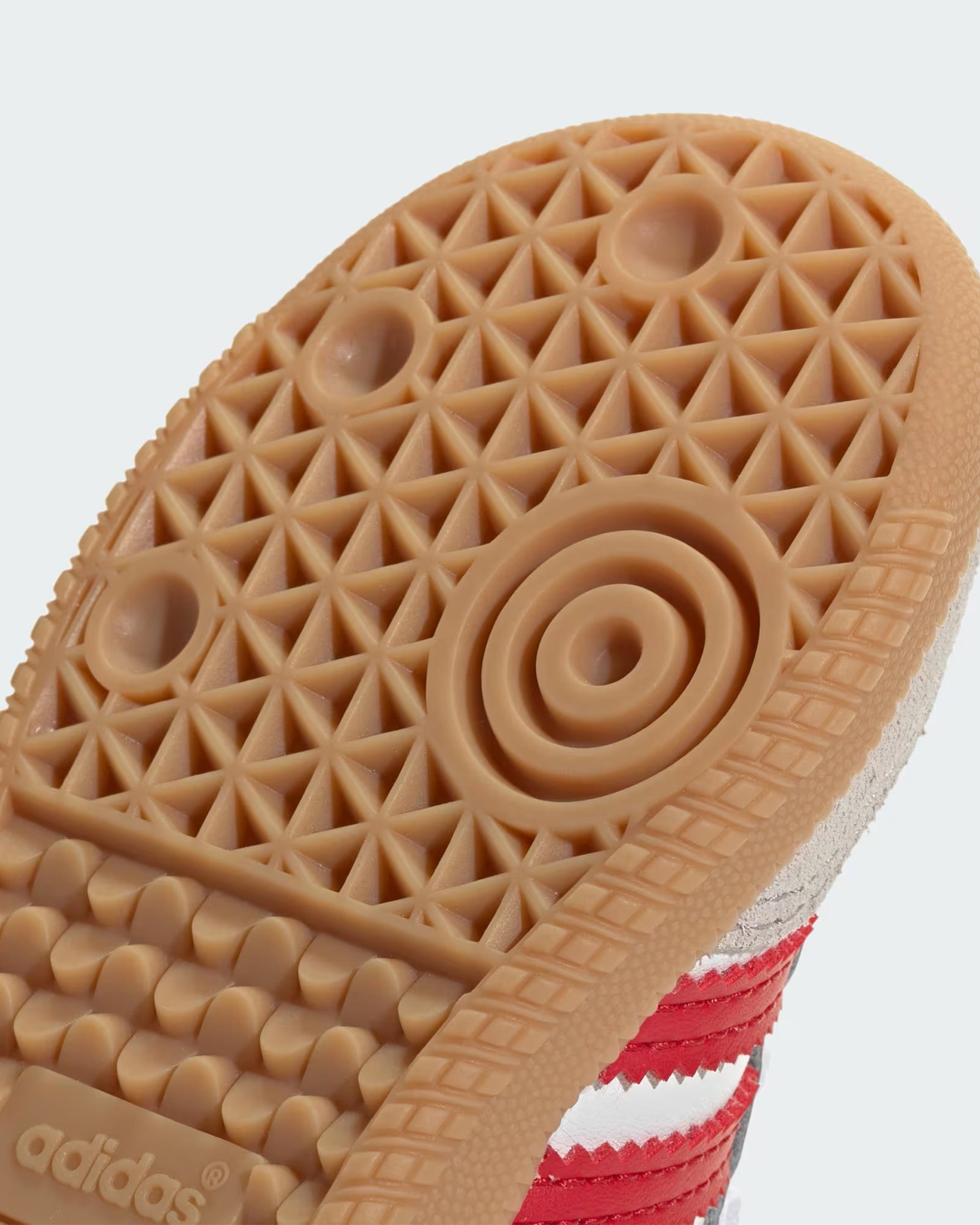 Adidas Toddler Samba OG Comfort Closure Elastic Lace Shoe - Cloud White/Better Scarlet/Gum