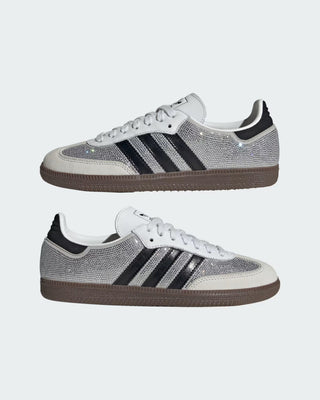 Adidas Women's Samba OG Shoes - Crystal White/Core White/Silver Metallic
