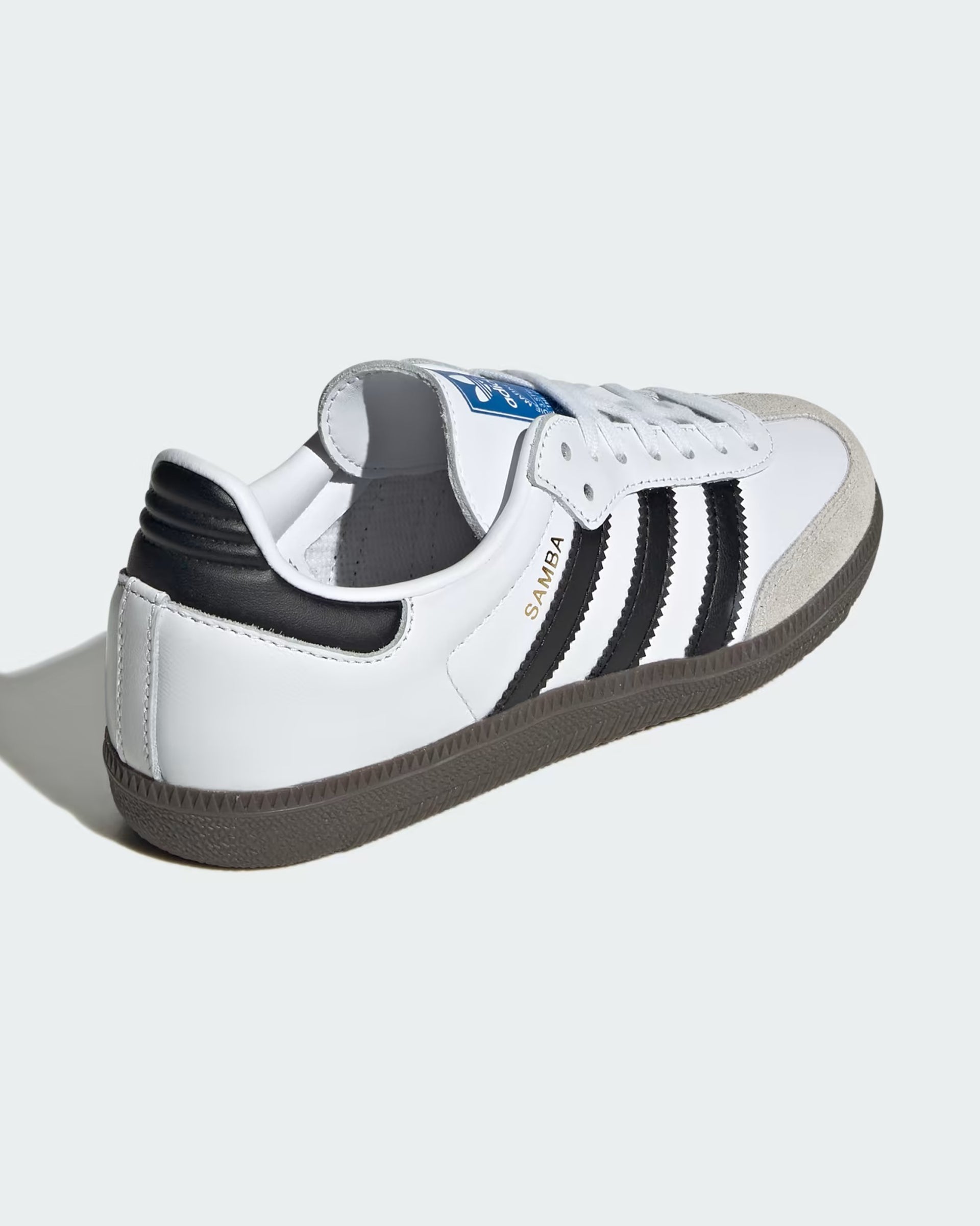 Adidas Kids (8-16) Samba OG Shoes - Cloud White/Core Black/Gum
