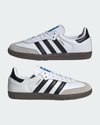 Adidas Kids (8-16) Samba OG Shoes - Cloud White/Core Black/Gum