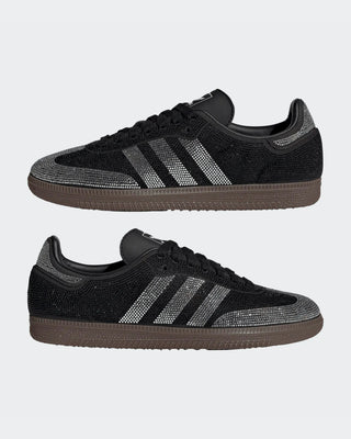 Adidas Women's Samba OG Shoes - Rhinestone Black Silver