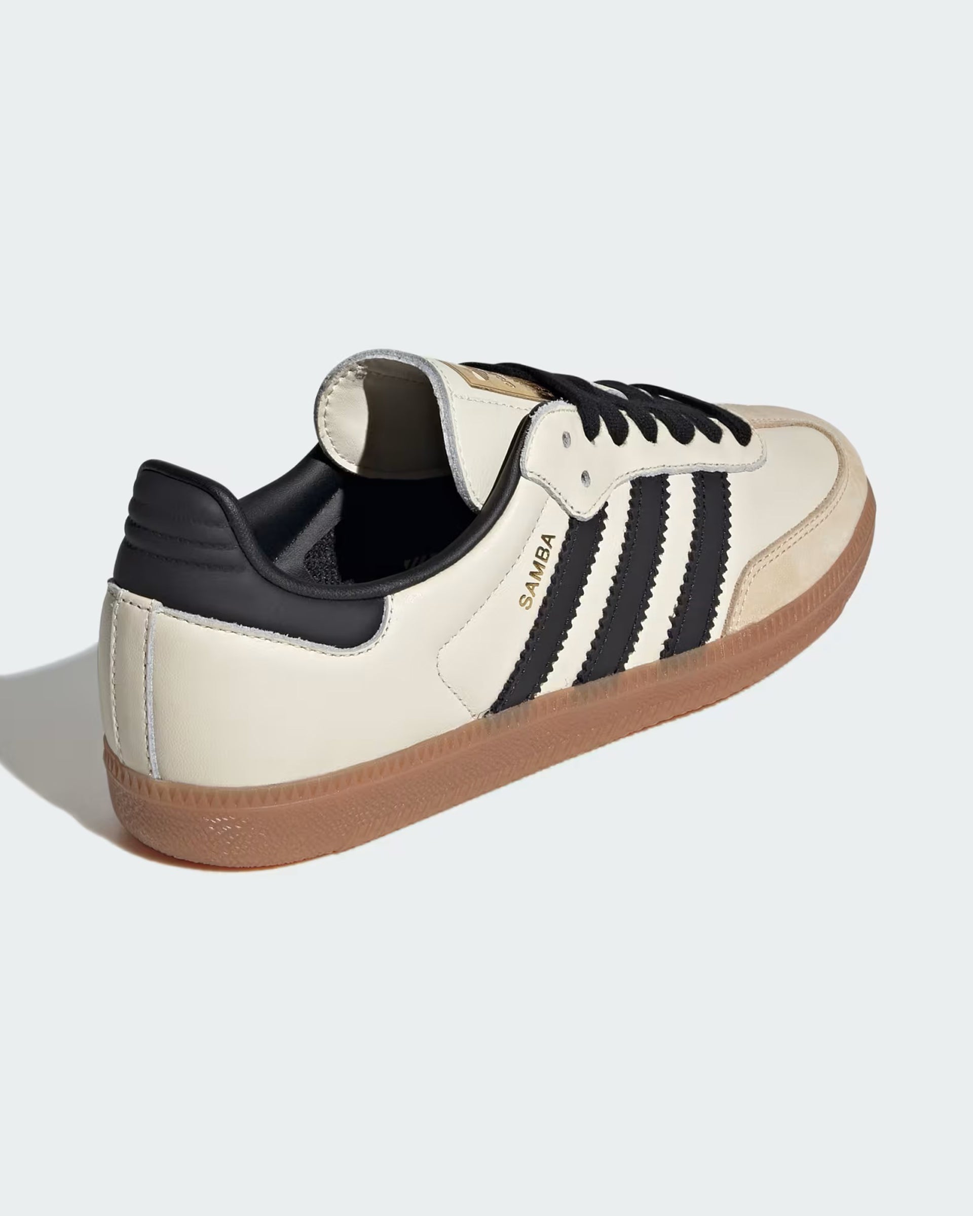 Adidas Women's Samba OG Shoes - Cream White/Core Black/Sand Strata