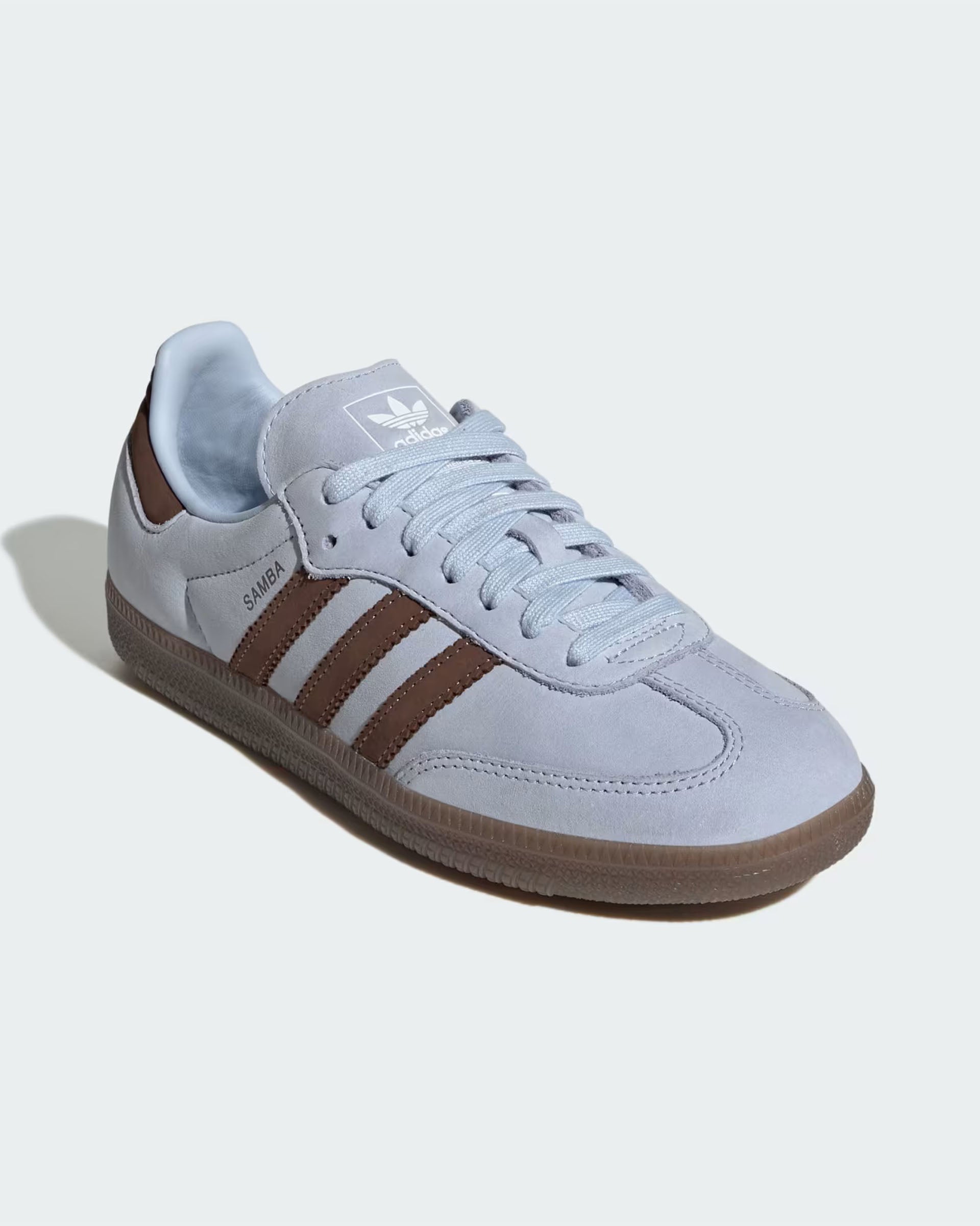 Adidas Women's Samba OG Shoes - Crystal Sky/Earth Strata/Cloud White