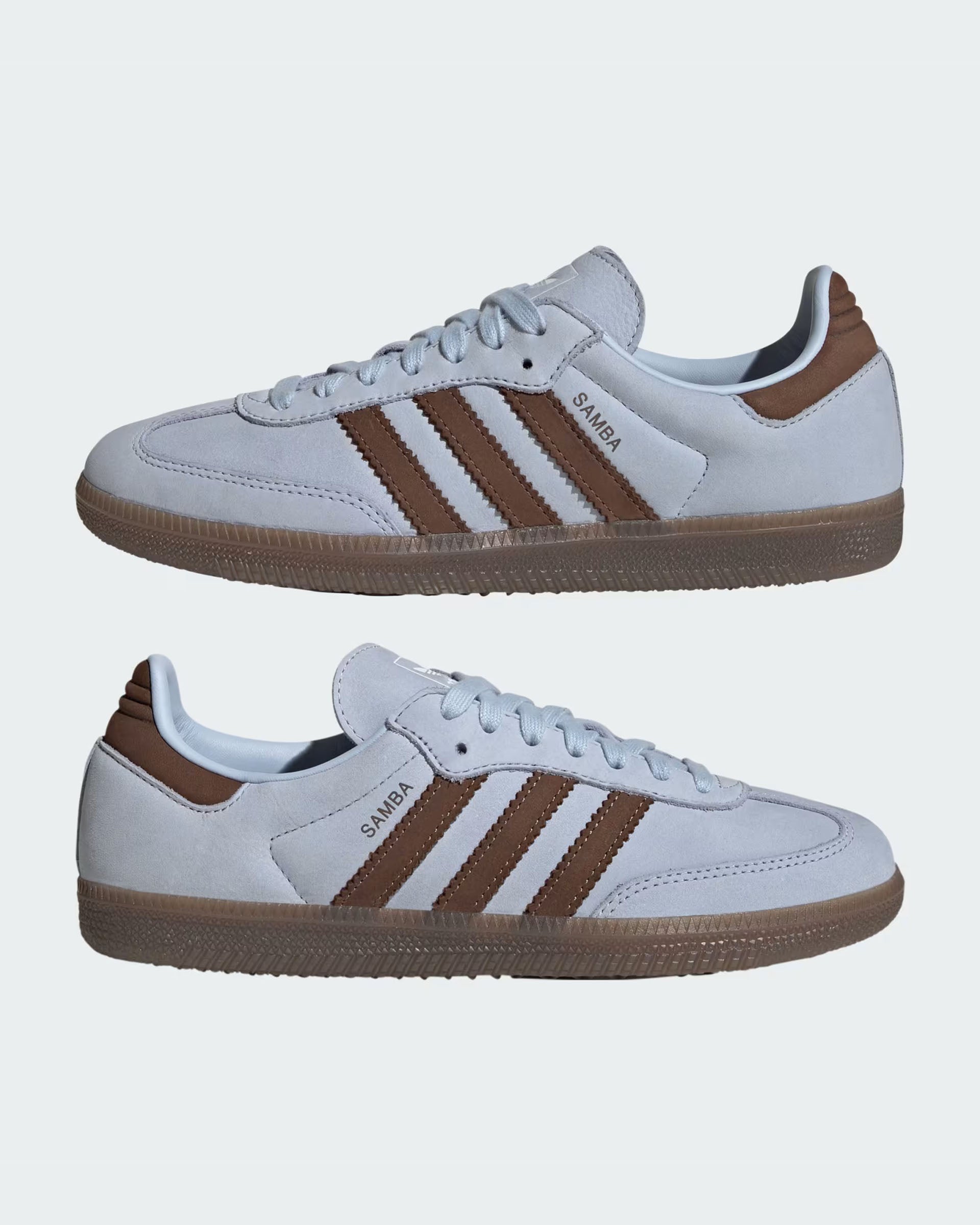 Adidas Women's Samba OG Shoes - Crystal Sky/Earth Strata/Cloud White