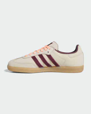 Adidas Women's Samba OG Shoes - Wonder White/Maroon/Frozen Turbo