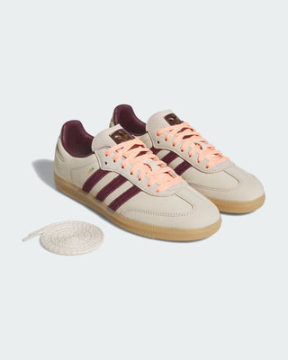 Adidas Women's Samba OG Shoes - Wonder White/Maroon/Frozen Turbo
