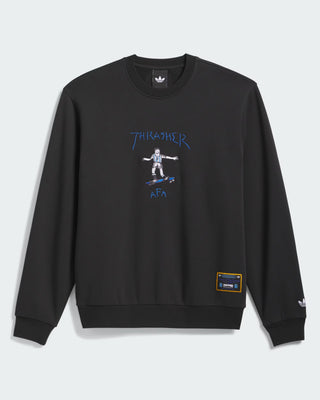 Adidas Argentina x Thrasher Crewneck Sweatshirt - Black
