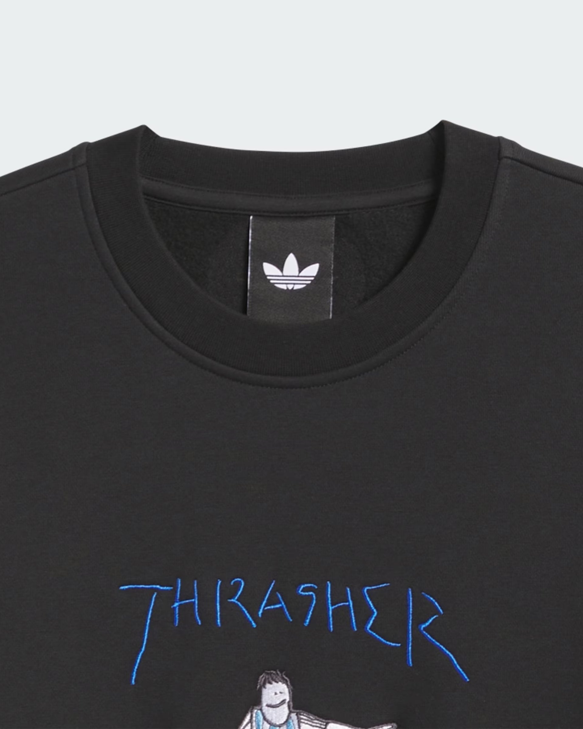 Adidas Argentina x Thrasher Crewneck Sweatshirt - Black