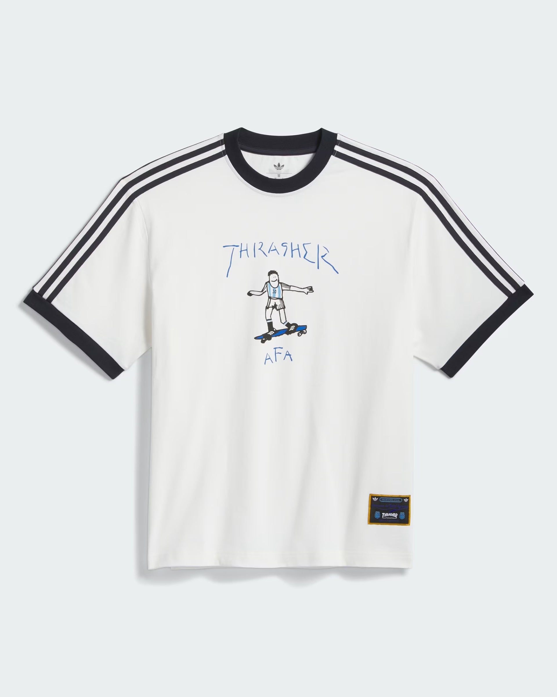 Adidas Thrasher x Argentina Gonz Ringer Short Sleeve T-Shirt - Core White