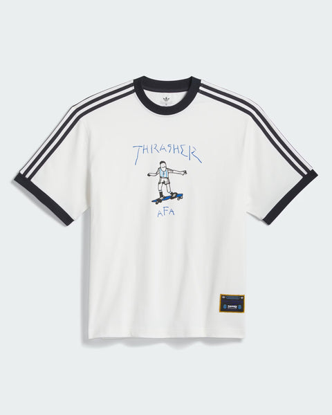 Argentina x Thrasher x Gonz Ringer S/S T-Shirt - Core White